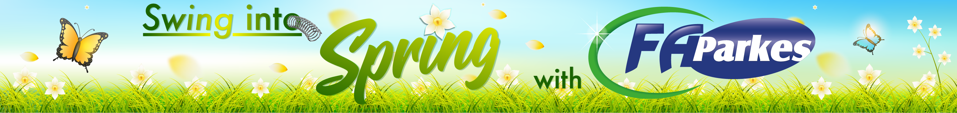 FA Parkes Spring themed banner