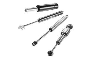 image of 4 different gas struts on a white background